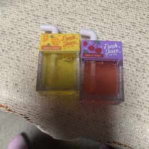 Fresh Juice 2 Bundle of Lip Oils Pineapple and Cherry Scented